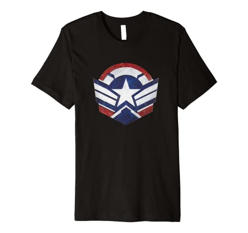 Tシャツ キャラクター ファッション トップス 海外モデル The Falcon and the Winter Soldier Captain America Star Icon Premium T-ShirtTシャツ キャラクター ファッション トップス 海外モデル