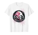 Tシャツ キャラクター ファッション トップス 海外モデル Marvel Ghost-Spider Gwen Background Badge Graphic ...
