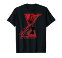 Tシャツ キャラクター ファッション トップス 海外モデル Marvel Black Widow Double Logo Portrait T-ShirtTシャ...