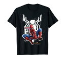 Tシャツ キャラクター ファッション トップス 海外モデル Marvel Spider-Man Far From Home Painted Logo Swing...