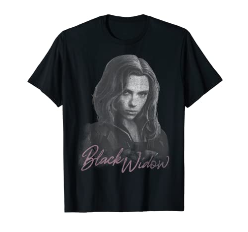 Tシャツ キャラクター ファッション トップス 海外モデル Marvel Black Widow Movie Monochromatic Portrait T-ShirtTシャツ キャラクター ファッション トップス 海外モデル