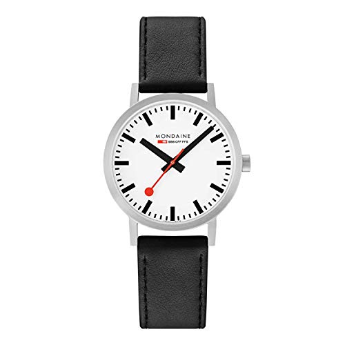 腕時計 モンディーン 北欧 スイス メンズ Mondaine Official Swiss Railways A660.30360.16SBB Classic Watch | 40 mm Stainless Steel Brushed/Black Leather, Red Lining腕時計 モンディーン 北欧 スイス メンズ