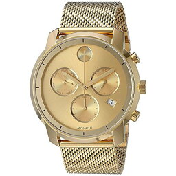 腕時計 モバード メンズ Movado Men's BOLD Thin Yellow Gold Chronograph Watch with a Printed Index Dial, Gold (Model 3600372)腕時計 モバード メンズ