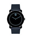 rv o[h Y Movado Bold, Tr90 Stainless Steel Case, Blue Dial, Dark Navy Leather Strap, Black, Men, 3600601rv o[h Y