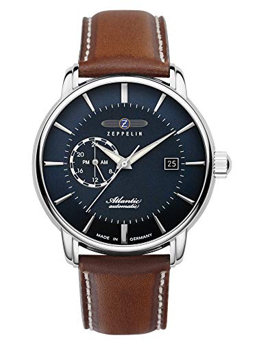 ツェッペリン 腕時計 ツェッペリン メンズ ゼッペリン ドイツ Zeppelin Atlantic Blue Dial Leather Automatic 8470-3 84703 Men's Watch腕時計 ツェッペリン メンズ ゼッペリン ドイツ