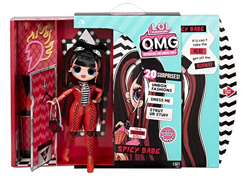 GI[GTvCY l` h[ L.O.L. Surprise! OMG Spicy Babe Fashion - Dress Up Doll Set with 20 Surprises for Girls and Kids 4+GI[GTvCY l` h[