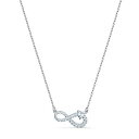 スワロフスキー ネックレス クリスタル SWAROVSKI 海外モデル Swarovski Infinity Pendant Necklace with a White Crystal Heart Set on Crystal Pav Infinity Symbol on a Rhodium Plated Chainスワロフスキー ネックレス クリスタル SWAROVSKI 海外モデル