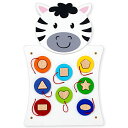 知育玩具 ラーニングアドバンテージ パズル ブロック SPARK & WOW Zebra Activity Wall Panel - Ages 18m+ - M...