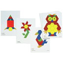 知育玩具 ラーニングアドバンテージ パズル ブロック Learning Advantage Pattern Block Activity Cards - In-Home Learning Activity for Early Math Geometry - Set of 20 - Teach Creativity, Sequencing and P知育玩具 ラーニングアドバンテージ パズル ブロック