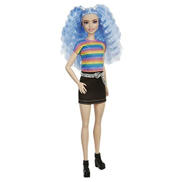 バービー バービー人形 ファッショニスタ 【送料無料】Barbie Fashionistas Doll # 170, Rainbow Striped Top & Black Skirt, Toy for Kids 3 to 8 Years Old , Pinkバービー バービー人形 ファッショニスタ