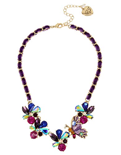 ベッツィ・ジョンソン ネックレス Betsey Johnson アメリカ 日本未発売 Betsey Johnson womens Butterfly & Stone Cluster Frontal Necklaceベッツィ・ジョンソン ネックレス Betsey Johnson アメリカ 日本未発売