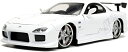 ジャダトイズ ミニカー ダイキャスト アメリカ Jada Toys Fast & Furious 1:24 1992 Mazda RX-7 Die-cast Car, Toys for Kids and Adults, Whiteジャダトイズ ミニカー ダイキャスト アメリカ