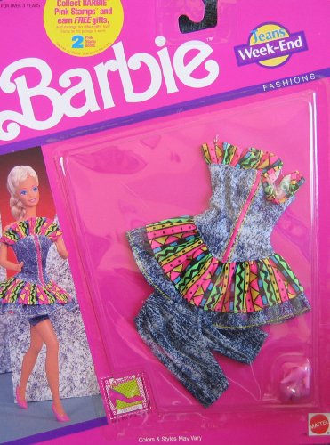 バービー バービー人形 着せ替え 衣装 ドレス Barbie Jeans Week-End Fashions w Dress & Bermuda Shorts (1990 Arco Toys, Mattel)バービー バービー人形 着せ替え 衣装 ドレス