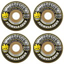 ウィール タイヤ スケボー スケートボード 海外モデル Spitfire Formula 4 99a Conical 52mm White W/Yellow &...