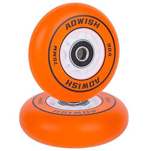 ウィール タイヤ スケボー スケートボード 海外モデル AOWISH 76mm Light Up Illuminating Rip Sticks Caster Board Wheels 90A LED Luminous Flash Waveboard Replacement Wheels w/Bearings ABEC-9 for 2 Wheel Pウィール タイヤ スケボー スケートボード 海外モデル