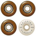 ウィール タイヤ スケボー スケートボード 海外モデル Spitfire Skateboard Wheels F4 Classics 99A Orange/Wh...