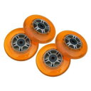 ウィール タイヤ スケボー スケートボード 海外モデル 4 ORANGE REPLACEMENT WHEELS & BEARINGS for RAZOR Abe...