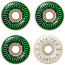 ウィール タイヤ スケボー スケートボード 海外モデル Spitfire Skateboard Wheels F4 Classics 101A Green/Wh...