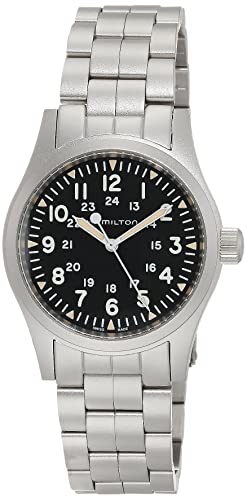 腕時計 ハミルトン メンズ Hamilton Watch Khaki Field Mechanical 38mm Case, Black Dial, Silver Stainless Steel Bracelet (Model: H69439131)腕時計 ハミルトン メンズ