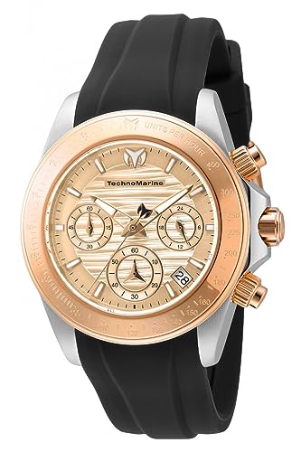 テクノマリーン 腕時計 テクノマリーン レディース TechnoMarine Women's TM219044 Quartz Watch, Stainless Steel, Silicone Strap, Black, 20 (Model: TM219044) (One Size, Multicolored)腕時計 テクノマリーン レディース