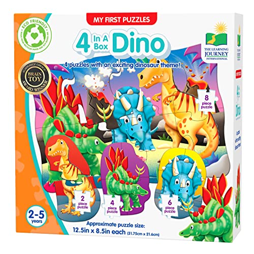 ジグソーパズル 海外製 アメリカ The Learning Journey: My First Puzzle Sets 4-In-A-Box Dinosaur Dinosaur Puzzle Sets - Educational Toddler Toys Activities for Children Ages 2-5ジグソーパズル 海外製 アメリカ