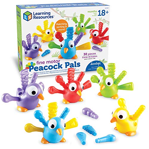 知育玩具 パズル ブロック ラーニングリソース Learning Resources Fine Motor Peacock Pals - 5 Pieces, Ages 18 months Toddler Learning Toys, Fine Motor and Sensory Toys知育玩具 パズル ブロック ラーニングリソース