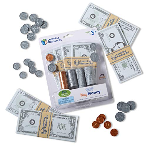 知育玩具 パズル ブロック ラーニングリソース Learning Resources Pretend Play Money - 150 Pieces, Ages 3 Play Money for Kids, Pretend Money for Kids, Play Money Set, Money and Banking Play Toys, Toddler Lear知育玩具 パズル ブロック ラーニングリソース