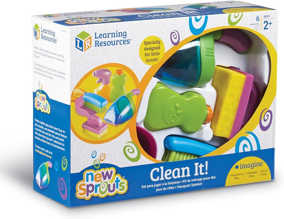 無料ラッピングでプレゼントや贈り物にも 逆輸入並行輸入送料込 知育玩具 Sprouts パズル ブロック 知育パズル ラーニングリソース 送料無料 Learning And Resources New Sprouts Clean It Toddler Playset Pretend And Learn 6 Pieces Ages 2 知育玩具 パズル