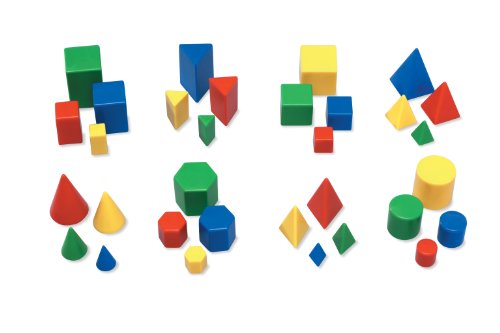 知育玩具 パズル ブロック ラーニングリソース Learning Resources Mini GeoSolids, Geometry for Kids, Homeschool, Colorful Plastic Geometric Shapes, Teacher Accessories, 32 Pieces, Ages 5+知育玩具 パズル ブロック ラーニングリソース