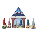 エネスコ Enesco ノーム クリスマスページェント 8個セット 「The First Gnoel」 ジム・ショア ハートウッドクリーク 約7センチ 約19センチの背景 6009346 フィギュア インテリア 置物