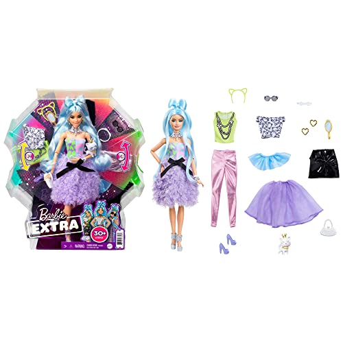 バービー バービー人形 Barbie Extra Doll & Accessories Set with Pet, Mix & Match Pieces for 30+ Looks, Multiple Flexible Joints, Kids 3 Years Old & Up, GYJ69バービー バービー人形