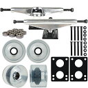 ウィール タイヤ スケボー スケートボード 海外モデル Longboard Skateboard Trucks Combo Set 70mm Blank Whe...
