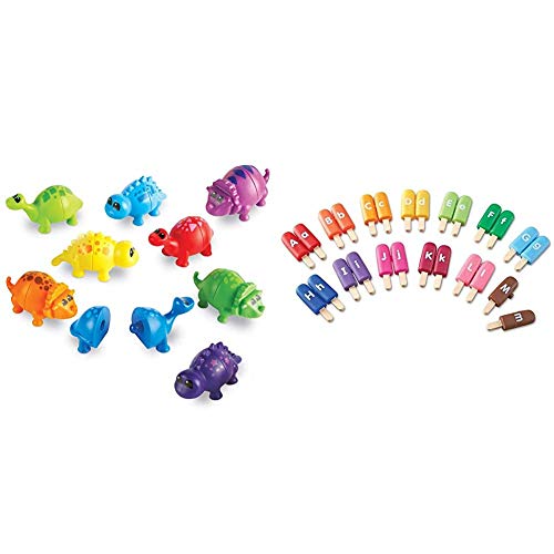 知育玩具 パズル ブロック ラーニングリソース 【送料無料】Learning Resources Snap-n-Learn Matching Dinos, Fine Motor, Counting & Sorting Toy, 18Piece & Smart Snacks Alpha Pops, Alphabet Matching & Fine 知育玩具 パズル ブロック ラーニングリソース