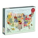 ジグソーパズル 海外製 アメリカ Galison Wendy Gold USA State Flowers Puzzle, 1000 Pieces, 20” x 27” ? Jigsaw Puzzle Featuring a Colorful Illustration ? Thick Sturdy Pieces, Challenging Family Activity, Great Giftジグソーパズル 海外製 アメリカ