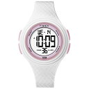 rv ^CbNX fB[X Timex Unisex DGTL Round 40mm Watch ? White Case with White Resin Straprv ^CbNX fB[X