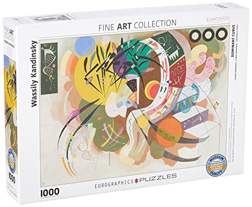 ジグソーパズル 海外製 アメリカ EuroGraphics Dominant Curve by Wassily Kandinsky (1000 Piece) Puzzle (6000-0839) , Whiteジグソーパズル 海外製 アメリカ