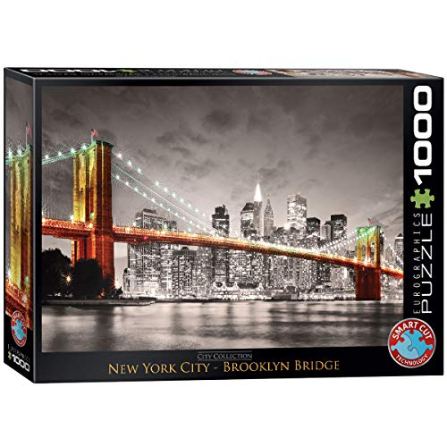 WO\[pY CO AJ EuroGraphics New York City Brooklyn Bridge Puzzle (1000-Piece) , GrayWO\[pY CO AJ