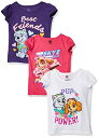 パウパトロール 子供服 半袖Tシャツ 3枚組 3T 日本サイズ100相当 スカイ エベレスト 複数キャラクター パープル/ピンク/ホワイト キッズ ファッション...