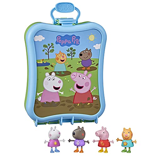 Peppa Pig ペッパピッグ アメリカ直輸入 おもちゃ Peppa Pig Toys Peppa's Carry-Along Friends Toy Set, 4 Figures with Carrying Case, Preschool Toys for 3+ Year Old Girls and BoysPeppa Pig ペッパピッグ アメリカ直輸入 おもちゃ