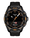 rv eB\ Y Tissot Unisex T-Touch Connect Solar Swiss Antimagnetic Titanium Case Tactile Quartz Watch with Rubber Strap, Black, 23 (Model: T1214204705104)rv eB\ Y