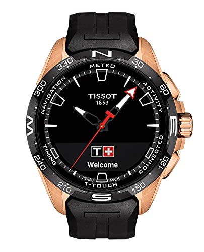 腕時計 ティソ メンズ Tissot Unisex T-Touch Connect Solar Antimagnetic Titanium Case Swiss Tactile Quartz Watch with Rubber Strap, Black, 23 (Model: T1214204705102)腕時計 ティソ メンズ