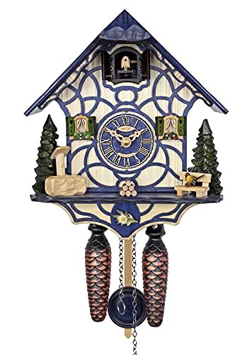 カッコー時計 インテリア 壁掛け時計 海外モデル アメリカ HerrZeit by Adolf Herr Quartz Cuckoo Clock - Magic Blue AH 34 QMカッコー時計 インテリア 壁掛け時計 海外モデル アメリカ