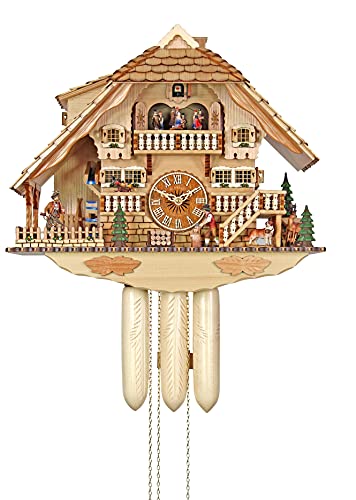 カッコー時計 インテリア 壁掛け時計 海外モデル アメリカ HerrZeit by Adolf Herr Cuckoo Clock - The Hunter and The Wood Chopper (Natural)カッコー時計 インテリア 壁掛け時計 海外モデル アメリカ