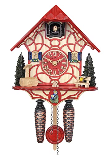 カッコー時計 インテリア 壁掛け時計 海外モデル アメリカ HerrZeit Adolf Herr Quartz Cuckoo Clock - Magic Redカッコー時計 インテリア 壁掛け時計 海外モデル アメリカ