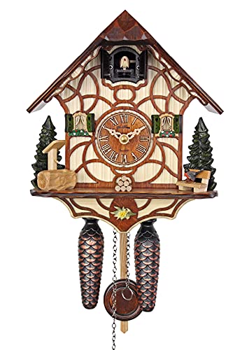 カッコー時計 インテリア 壁掛け時計 海外モデル アメリカ HerrZeit Adolf Herr Quartz Cuckoo Clock - Magic Brownカッコー時計 インテリア 壁掛け時計 海外モデル アメリカ