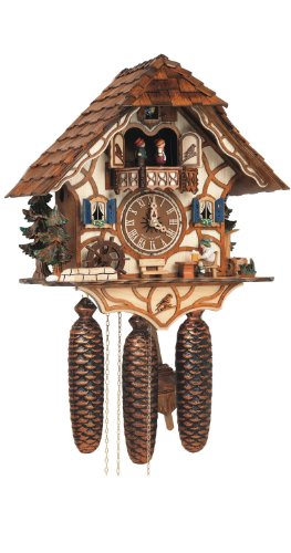 å ƥꥢ ɳݤ ǥ ꥫ 8-Day Black Forest House Cuckoo Clock w Night Shut-Offå ƥꥢ ɳݤ ǥ ꥫ