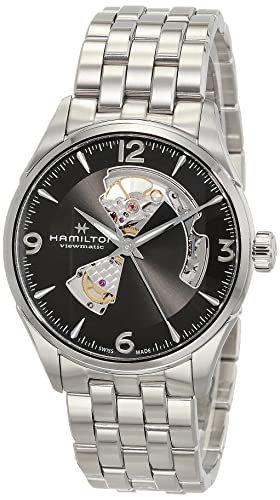 腕時計 ハミルトン メンズ Hamilton Watch Jazzmaster Open Heart Swiss Automatic Watch 42mm Case, Grey Dial, Silver Stainless Steel Bracelet (Model: H32705181)腕時計 ハミルトン メンズ