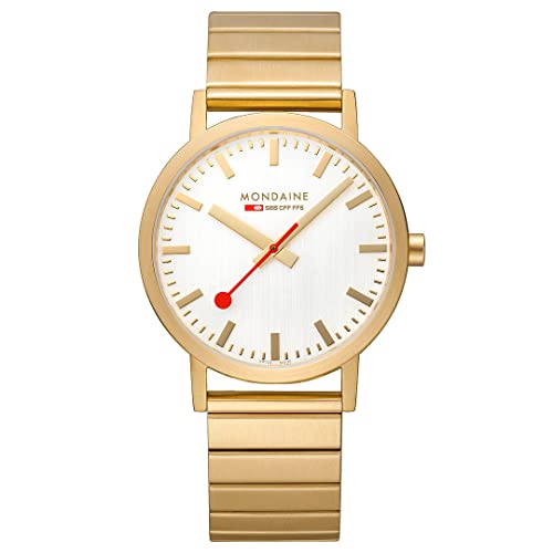 モンディーン 腕時計 モンディーン 北欧 スイス メンズ Mondaine Classic Official Swiss Railways Watch | Gold Plated/Metal Bracelet腕時計 モンディーン 北欧 スイス メンズ