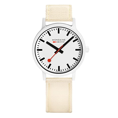 モンディーン 腕時計 モンディーン 北欧 スイス メンズ Mondaine Official Swiss Railways Essence Watch | White/Off White腕時計 モンディーン 北欧 スイス メンズ