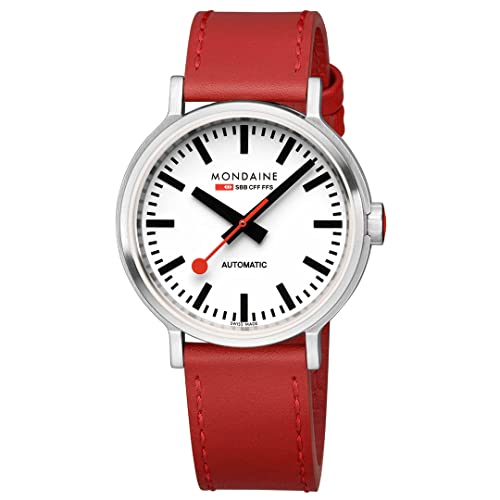 モンディーン 腕時計 モンディーン 北欧 スイス メンズ Original Automatic, 41mm, red leather automatic watch Genuine Leather腕時計 モンディーン 北欧 スイス メンズ